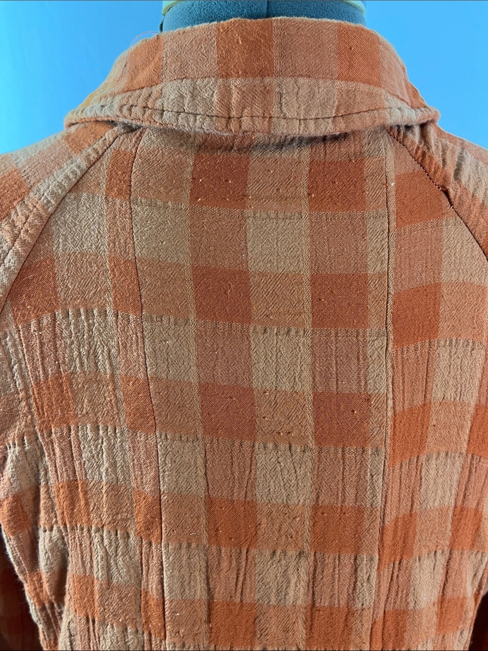 Easel Burnt Orange Button-Front Tunic Relaxed Fit w gathering Size S - Picture 7 of 10
